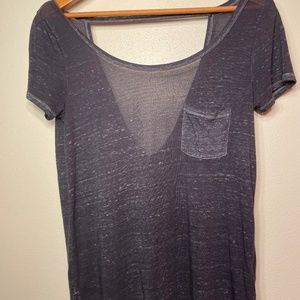 American Eagle Outfitters | Gray Open Back T-Shirt